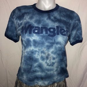 Wrangler blue tie dye t shirt